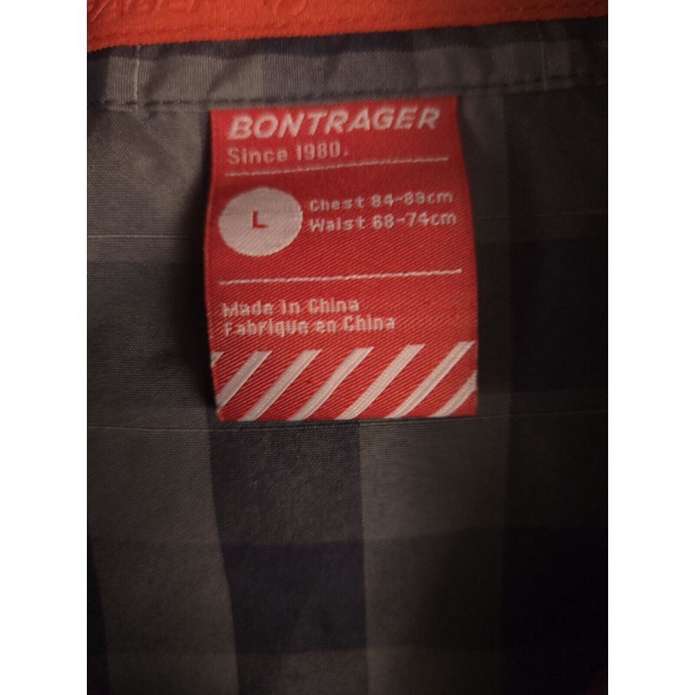 Bontrager Mens Button Up Short Sleeve Shirt Large Gray Black Plaid‎ - Picture 5 of 7